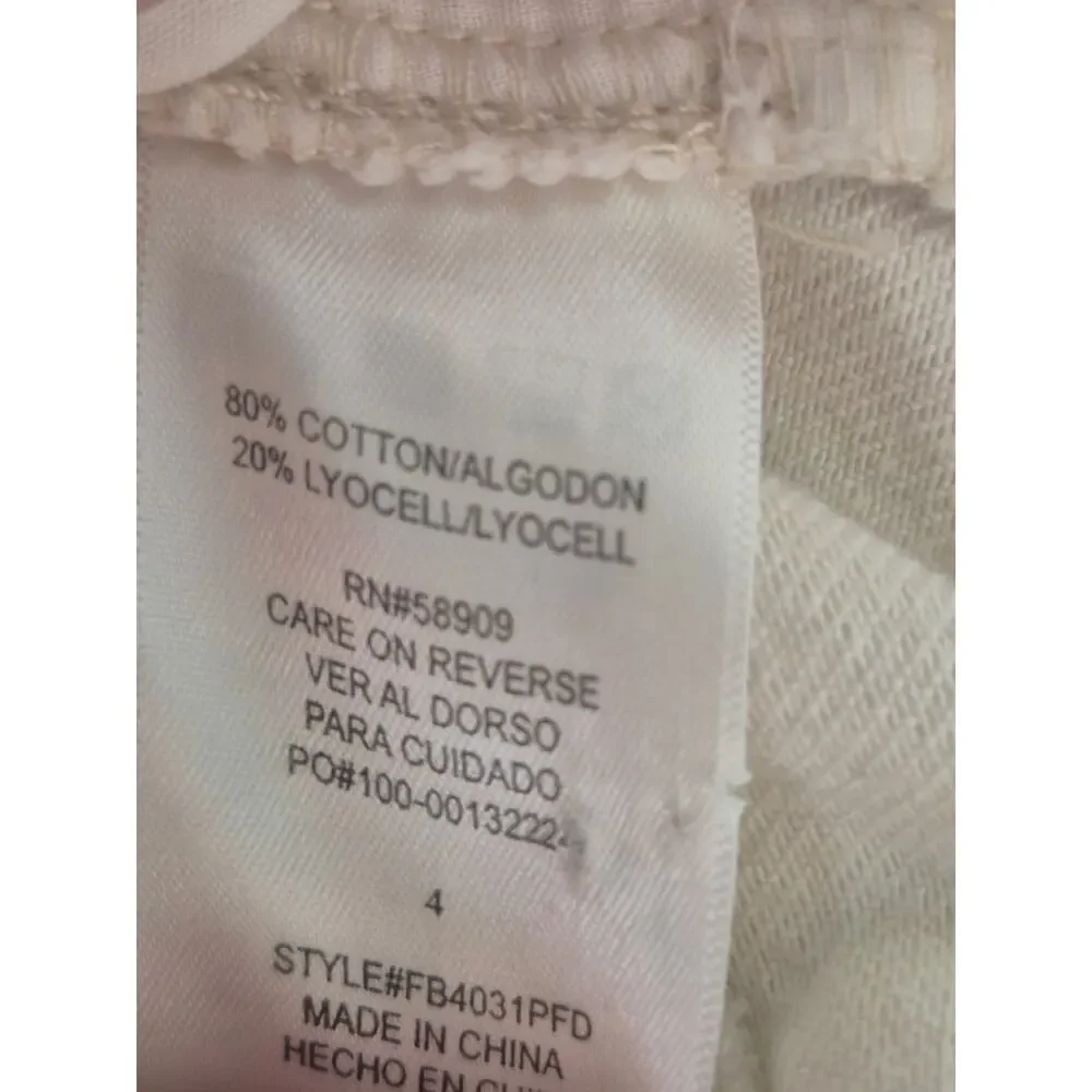 Fourth + Bay denim jeans womens size 4 white straight leg relaxed fit 7232 - Picture 3 of 8